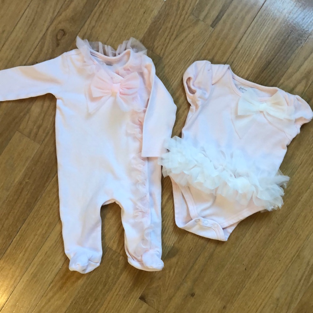 First Impressions Pink Baby Girl Outfits 0-3 Months and 6-9 Months